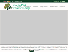 Tablet Screenshot of greenpark-countrylodge.com